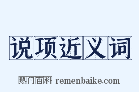 说项近义词是什么意思的图片